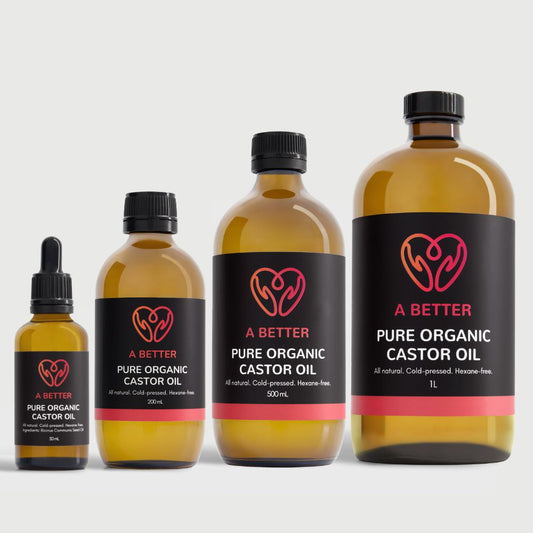 Pure Organic Castor Oil - Amber Glass Bottle