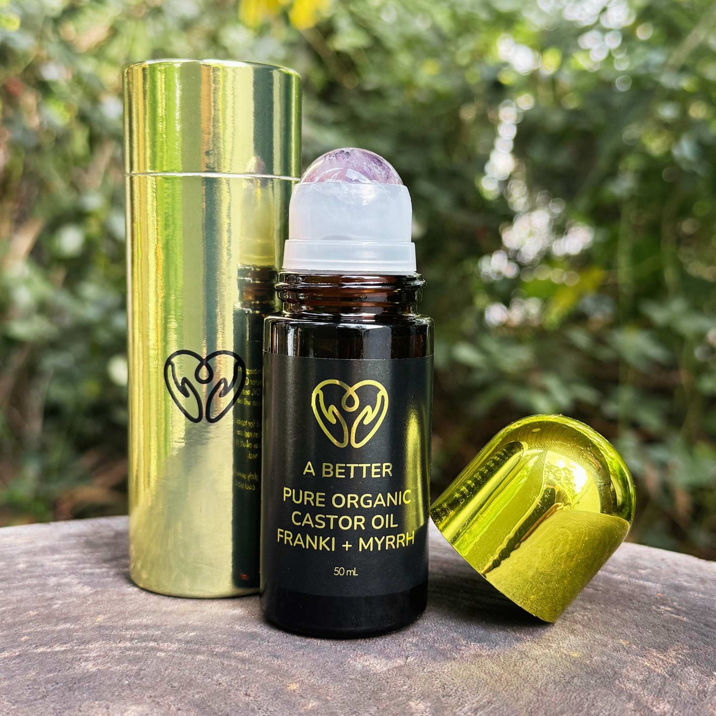 Castor Oil, Franki + Myrrh Roll-On & Refill Bundle