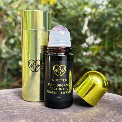 Castor Oil, Franki + Myrrh Roll-On & Refill Bundle