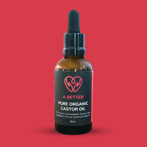 Pure Organic Castor Oil 50 mL - Amber Glass Bottle
