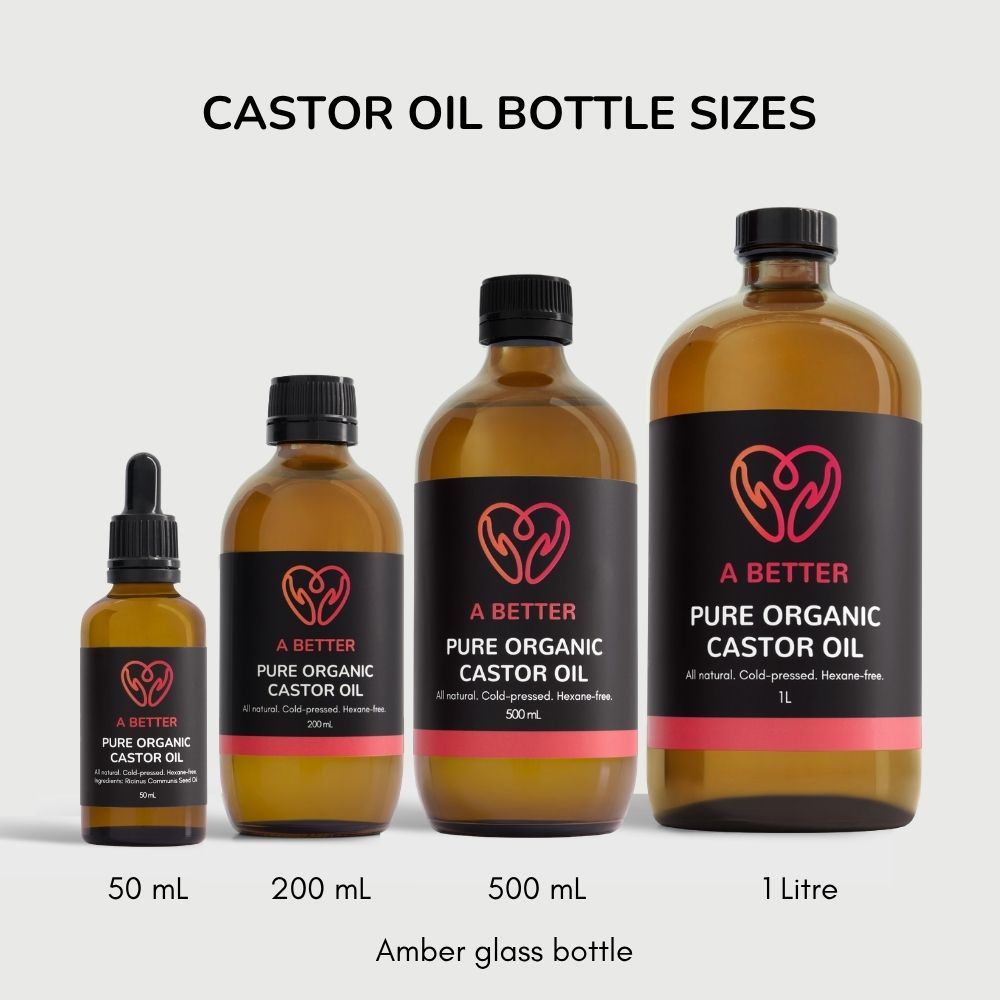 Pure Organic Castor Oil - Amber Glass Bottle