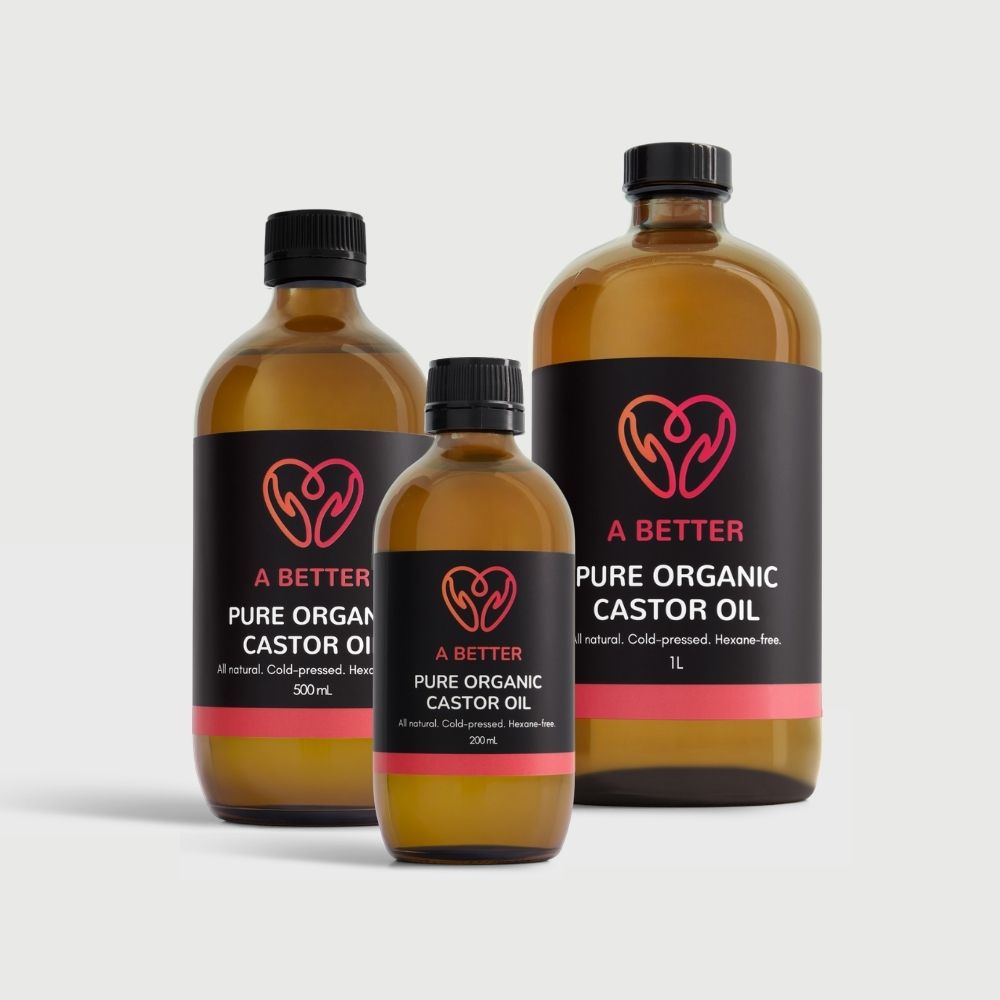Pure Organic Castor Oil - Amber Glass Bottle