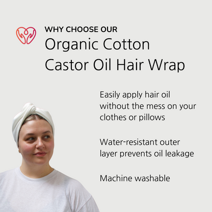 Organic Cotton Castor Oil Hair Wrap