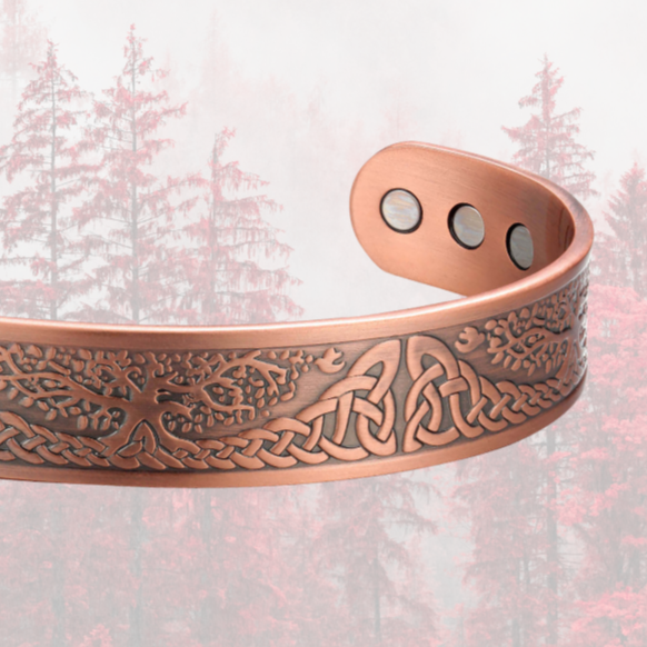Pure Copper Magnetic Therapy Bracelet - Tree of Life Design
