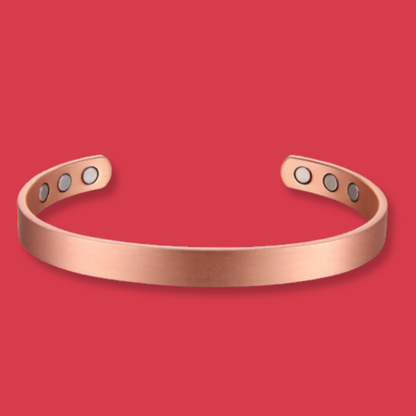 Pure Copper Magnetic Therapy Bracelet - Plain Brushed Design