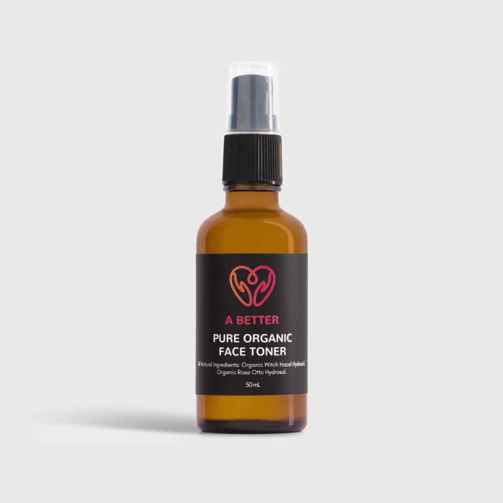 Pure Organic Face Toner 50mL Amber Glass Bottle
