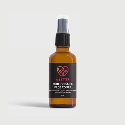 Pure Organic Face Toner 50mL Amber Glass Bottle