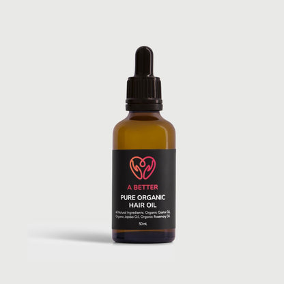 Pure Organic Hair Oil 50mL Amber Glass Bottle