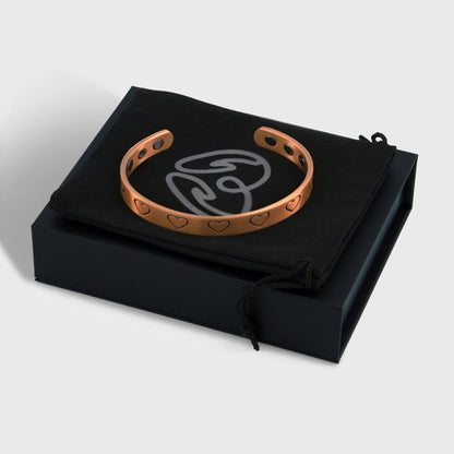 Pure Copper Magnetic Therapy Bracelet - Hearts Design