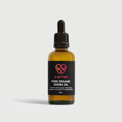 Pure Organic Jojoba Oil 50mL Amber Glass Bottle