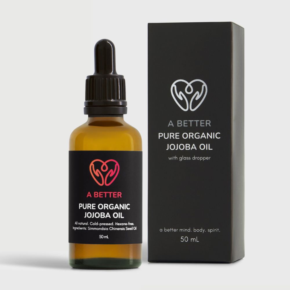 Pure Organic Jojoba Oil 50mL Amber Glass Bottle