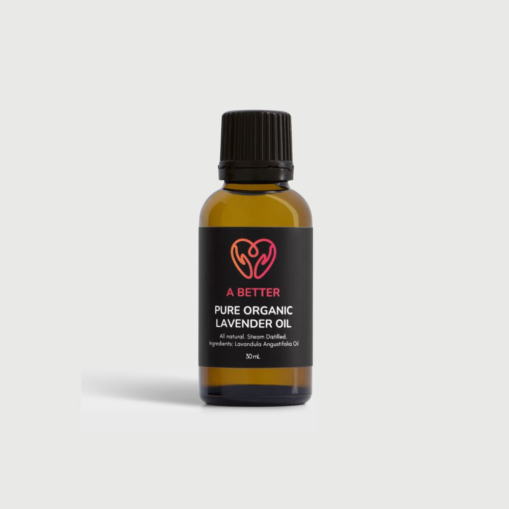 Pure Organic Lavender Oil 30mL Amber Glass Bottle