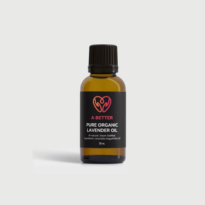 Pure Organic Lavender Oil 30mL Amber Glass Bottle