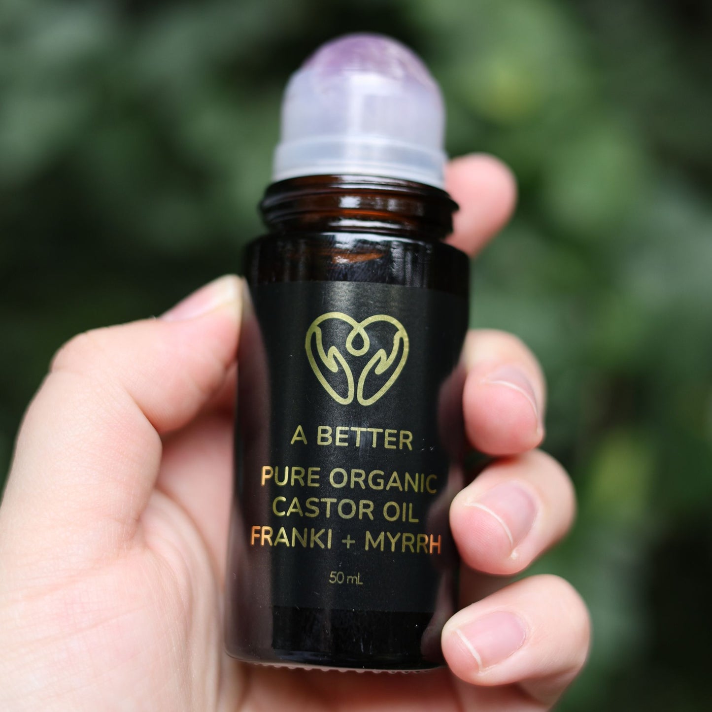 LIMITED EDITION Roll-On 50mL - Amber Glass Bottle Amethyst Roller