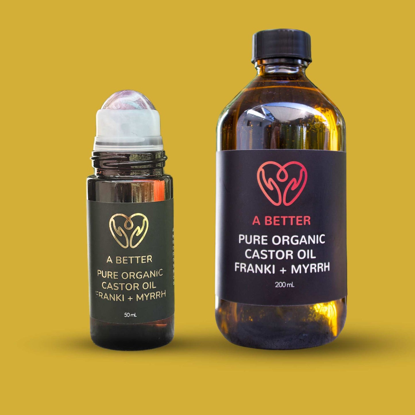 Castor Oil, Franki + Myrrh Roll-On & Refill Bundle