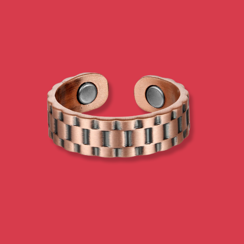 Pure Copper Magnetic Therapy Ring - Link Design