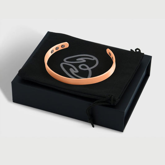 Pure Copper Magnetic Therapy Bracelet - Plain Brushed Design