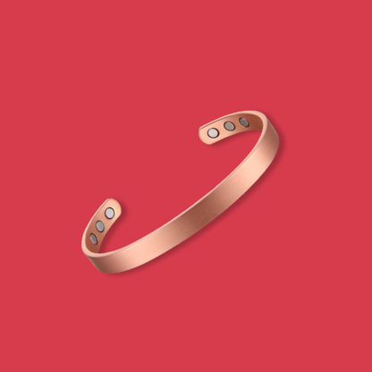 Pure Copper Magnetic Therapy Bracelet - Plain Brushed Design Small