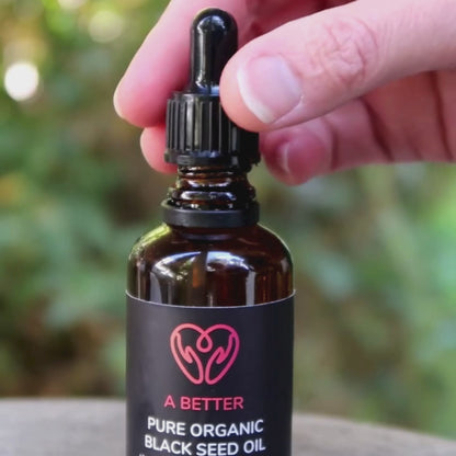 Pure Organic Black Seed Oil 50mL - Amber Glass Bottle