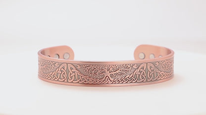 Pure Copper Magnetic Therapy Bracelet - Tree of Life Design