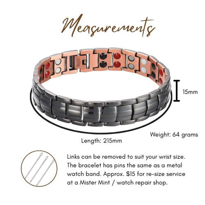 Pure Copper Magnetic Therapy Bracelet - Four Elements Design - Health & Beauty:Natural & Alternative Remedies:Magnetic Therapy - A Better Marketplace