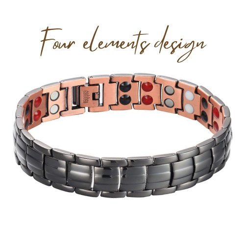 Pure Copper Magnetic Therapy Bracelet - Four Elements Design - Health & Beauty:Natural & Alternative Remedies:Magnetic Therapy - A Better Marketplace