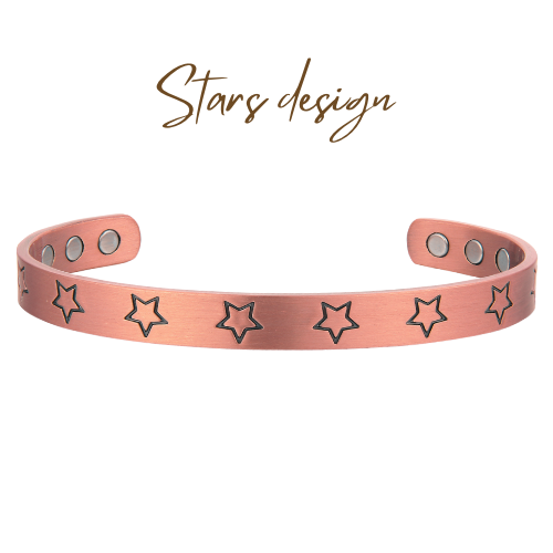 Pure Copper Magnetic Therapy Bracelet - Stars Design