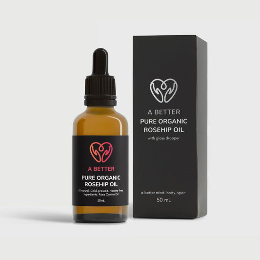 Pure Organic Rosehip Oil 50 mL - Amber Glass Bottle