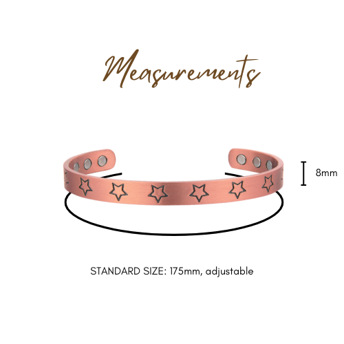 Pure Copper Magnetic Therapy Bracelet - Stars Design