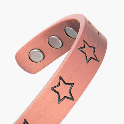 Pure Copper Magnetic Therapy Bracelet - Stars Design