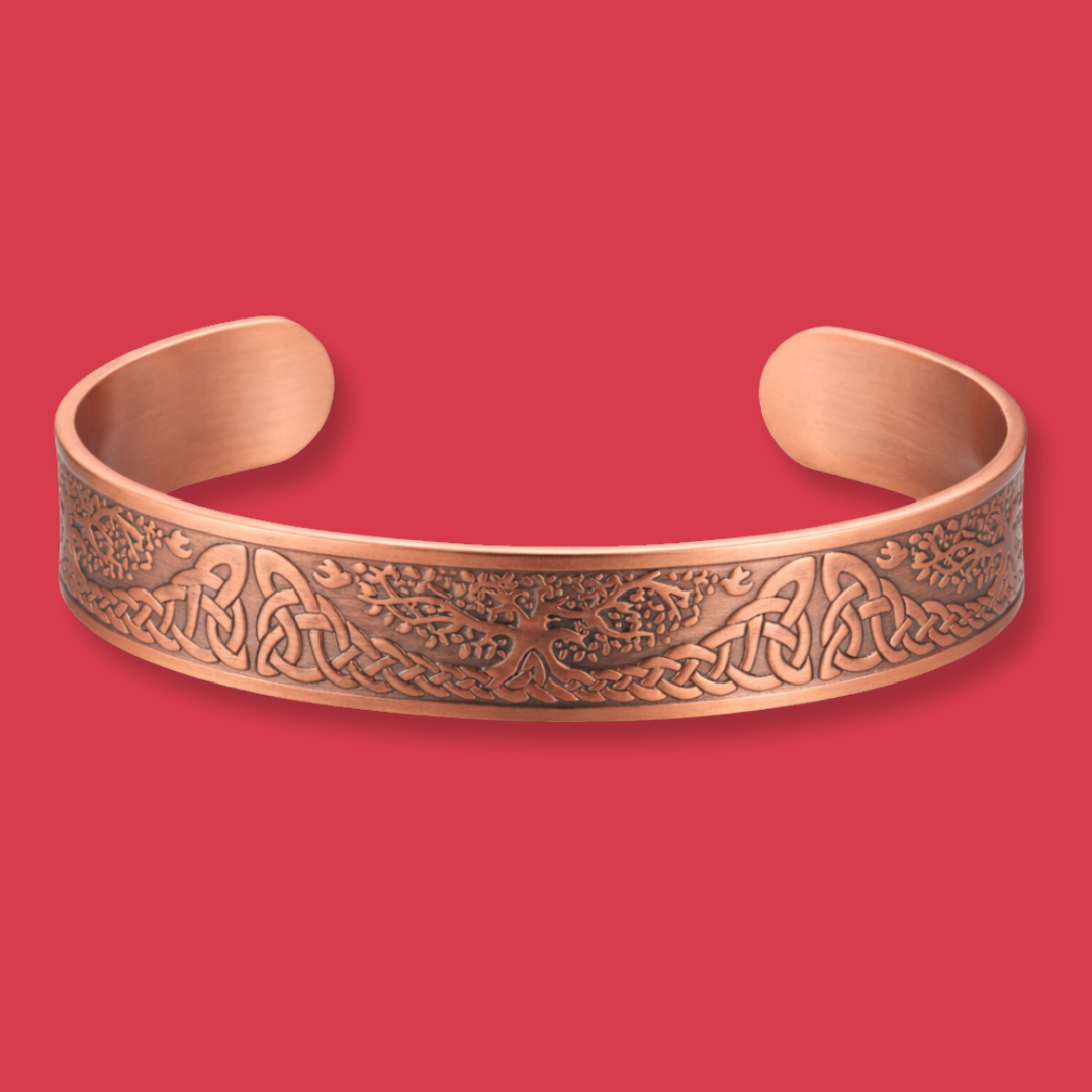Pure Copper Bracelet - Tree of Life Design - No Magnets
