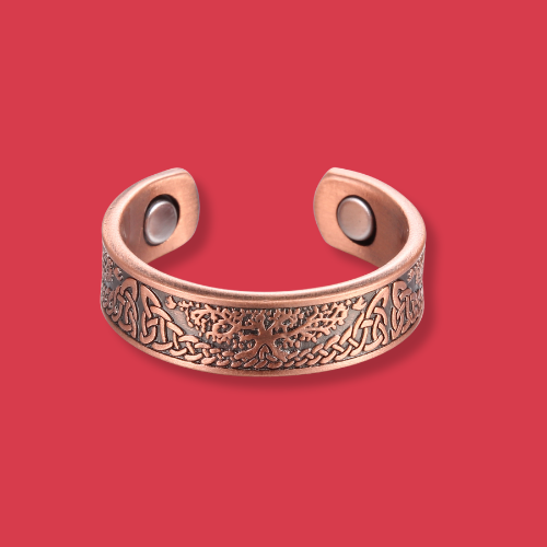 Pure Copper Magnetic Therapy Ring - Tree of Life Design