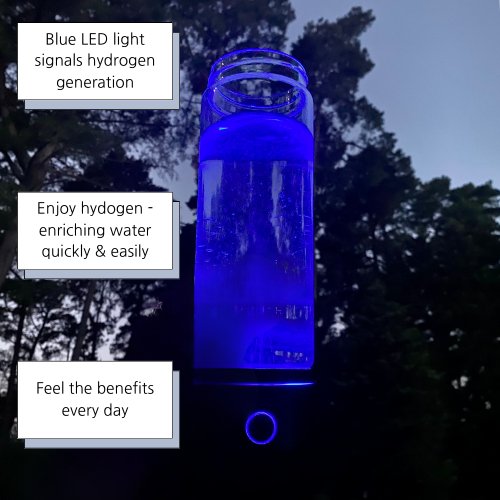 Hydrogen Glass Water Bottle 420 mL - Portable Water Filters & Purifiers - A Better Marketplace