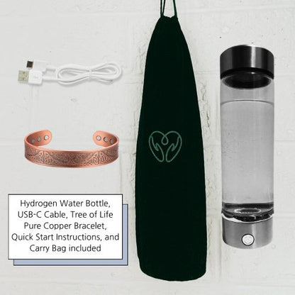 Hydrogen Glass Water Bottle 420 mL - Portable Water Filters & Purifiers - A Better Marketplace
