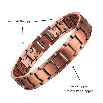 Pure Copper Magnetic Therapy Bracelet - Link Design - Health & Beauty:Natural & Alternative Remedies:Magnetic Therapy - Pure Copper - - A Better Marketplace