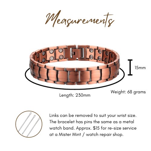 Pure Copper Magnetic Therapy Bracelet - Link Design - Health & Beauty:Natural & Alternative Remedies:Magnetic Therapy - Pure Copper - - A Better Marketplace
