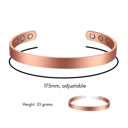 Pure Copper Magnetic Therapy Bracelet - Plain Brushed Design - Health & Beauty:Natural & Alternative Remedies:Magnetic Therapy - A Better Marketplace