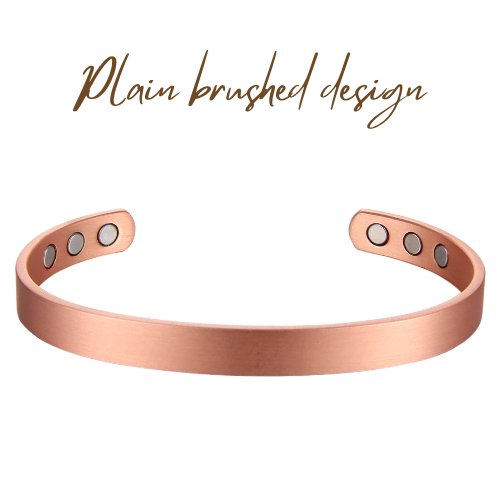 Pure Copper Magnetic Therapy Bracelet - Plain Brushed Design - Health & Beauty:Natural & Alternative Remedies:Magnetic Therapy - A Better Marketplace