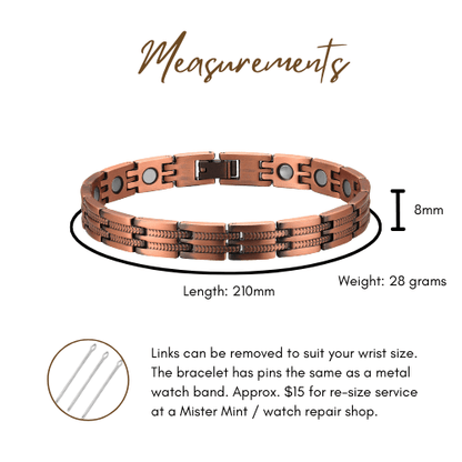 Pure Copper Magnetic Therapy Bracelet - Vine Design - Health & Beauty:Natural & Alternative Remedies:Magnetic Therapy - A Better Marketplace