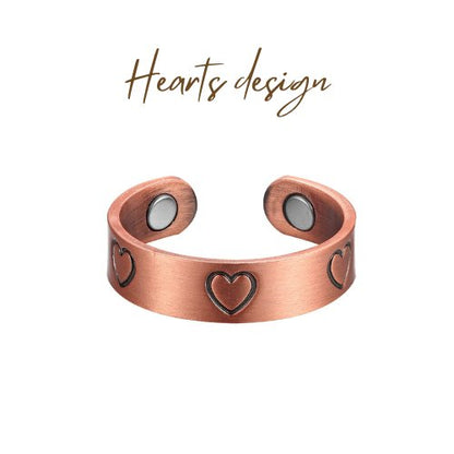 Pure Copper Magnetic Therapy Ring - Health & Beauty:Natural & Alternative Remedies:Magnetic Therapy - Pure Copper Ring - Hearts Design - - A Better Marketplace
