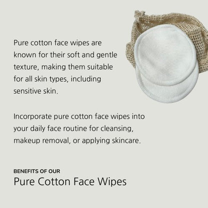 Pure Cotton Face Wipes Set - skincare wipes - A Better Marketplace