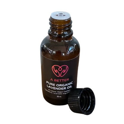 Pure Organic Lavender Oil - Amber Glass Bottle - A Better Marketplace