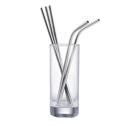 Stainless Steel Straws Reuseable - Set of 10 - Home & Garden:Kitchen, Dining, Bar:Kitchen Tools & Gadgets:Other - Silver 10 Straws - - A Better Marketplace